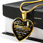 To My Gorgeous Girlfriend I May Not Be Your First Date First Kiss From Boyfriend Heart Pendant Necklace - Heart Luxury Necklace (Gold Plated)
