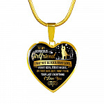To My Gorgeous Girlfriend I May Not Be Your First Date First Kiss From Boyfriend Heart Pendant Necklace - Heart Luxury Necklace (Gold Plated)