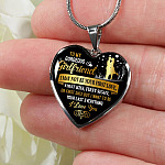 To My Gorgeous Girlfriend I May Not Be Your First Date First Kiss From Boyfriend Heart Pendant Necklace - Heart Luxury Necklace (Silver)