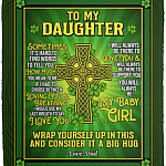 Irish Celtic From Dad, White, Cozy Plush Fleece Blanket - 50x60