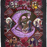 Jack And Sally You And Me Blanket, White, Cozy Plush Fleece Blanket - 50x60
