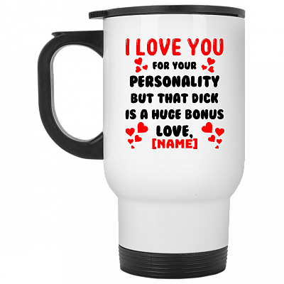 14 oz. White Travel Mug