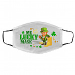 Lucky mask, White, Cloth Face Cover – Medium/Large