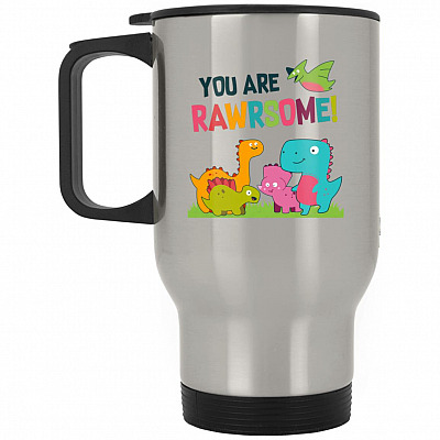14 oz. Silver Travel Mug