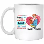 Personalized Roses, White, 11 oz. White Mug