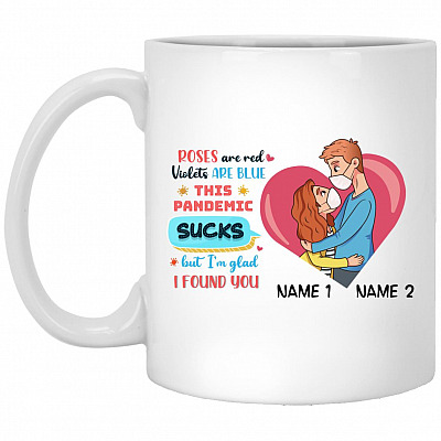 Personalized Roses, White, 11 oz. White Mug