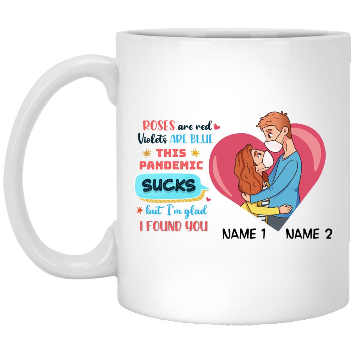 Personalized Roses, White, 11 oz. White Mug