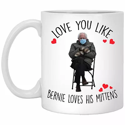 Bernie Mug, White, 11 oz. White Mug