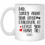 Personalized Fathers Day Mug, White, 11 oz. White Mug