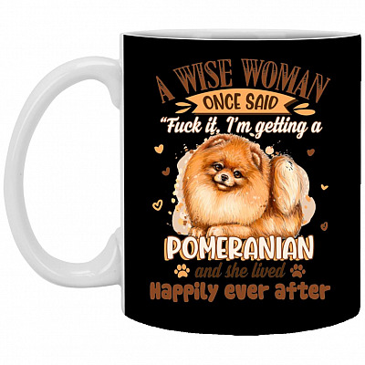 A Wise Woman Once Said, Black, 11 oz. White Mug