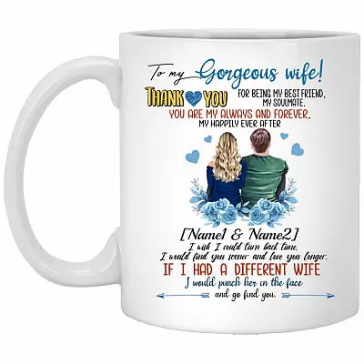 Personalized My Gorgeous Wife Coffee Mug, White, 11 oz. White Mug