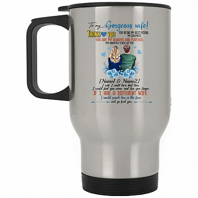 14 oz. Silver Travel Mug