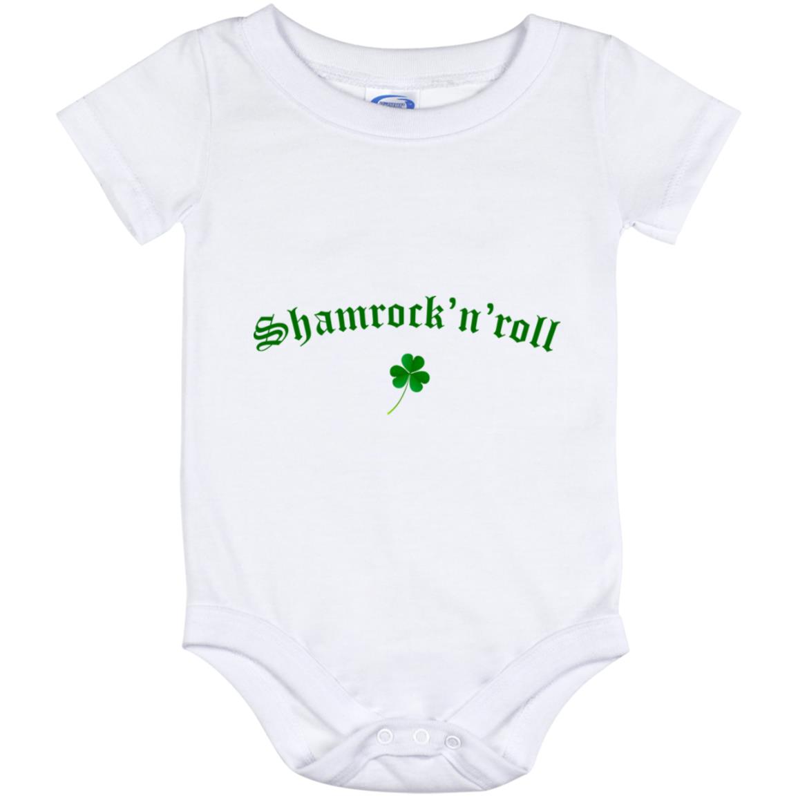 Clover Shamrock N Roll Bodysuit, White, Baby Onesie - 12 Month