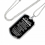 From Wife To My Husband Never Forget That Sometimes It's Hard To Find Words To Tell You Dog Tag Pendant Necklace - Dog Tag (Silver)