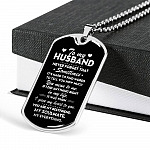 From Wife To My Husband Never Forget That Sometimes It's Hard To Find Words To Tell You Dog Tag Pendant Necklace - Dog Tag (Silver)
