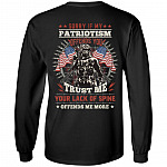 Sorry If My Patriotism Offends, Black, Long Sleeve