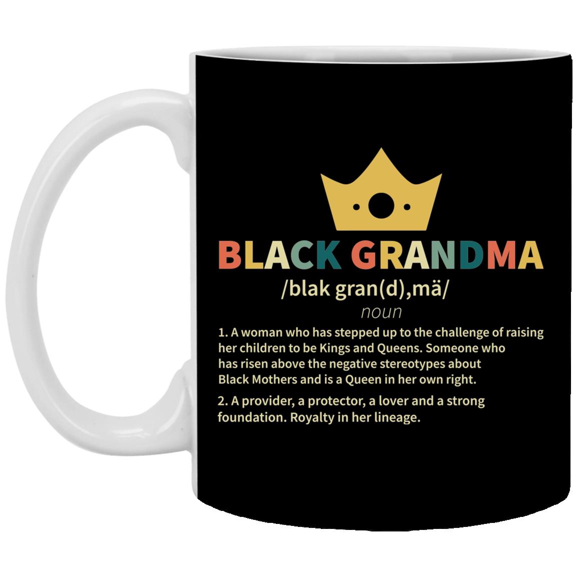 Retro Black Grandma Definition Mug, Black, 11 oz. White Mug Retro Black Grandma Definition Mug, Black, 11 oz. White Mug