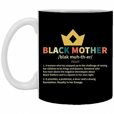 Retro Black, Black, 11 oz. White Mug
