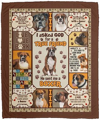 I Asked God For A True Friend He Sent Blanket, White, Cozy Plush Fleece Blanket - 50x60