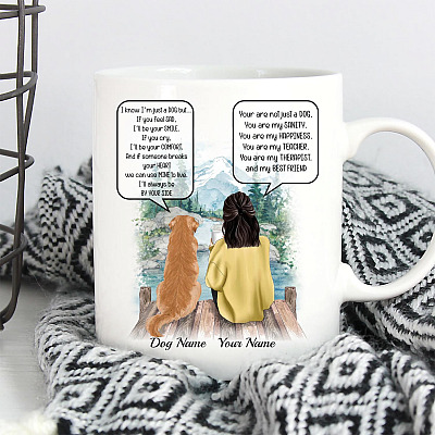 Alternative view of Personalized Dog Lover Gift - You Are Not Just a Dog Pet Memorial Ceramic Coffee Mug - Water Bottle