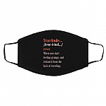 Travitude Definition Mask, Black, Cloth Face Cover – Medium/Large