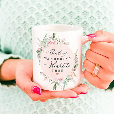 Alternative view of Bind My Wandering Heart To Thee Ceramic Coffee Mug - Beer Stein - Water Bottle - Color Changing Mug