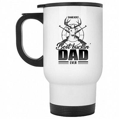 14 oz. White Travel Mug