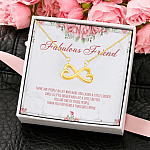 Thank You For Being A Fabulous Friend Infinity Heart Pendant Necklace - Best Friend Jewelry