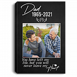 Personalized Photo Dad You Have Left My Life But You Will Never Leave My Heart Framed Canvas - Unframed Poster, White, 0.75'' Framed Canvas Personalized Photo Dad You Have Left My Life But You Will Never Leave My Heart Framed Canvas - Unframed Poster, White, 0.75'' Framed Canvas