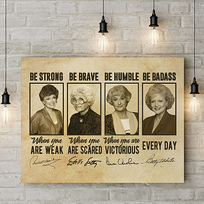 Alternative view of Be Strong Golden Women Gallery Wrapped Framed Canvas Prints - Unframed Poster - Home Decor Wall Art