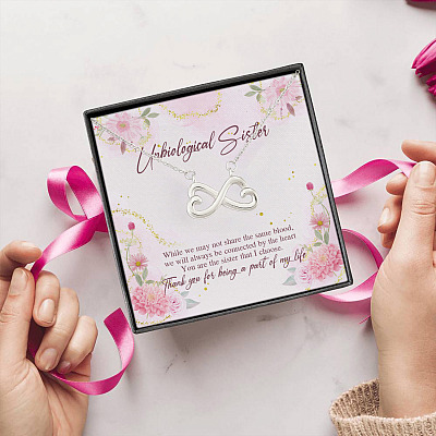 Alternative view of Thank You For Being A Part Of My Life Infinity Heart Pendant Necklace - Best Friend Jewelry