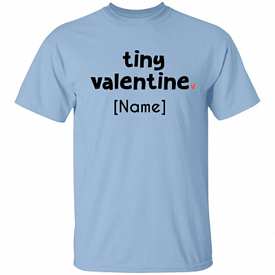 Personalized Tiny Valentine Toddler, Light Blue, Youth T-Shirt