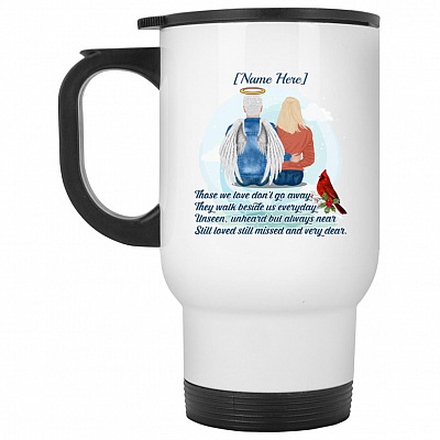 14 oz. White Travel Mug