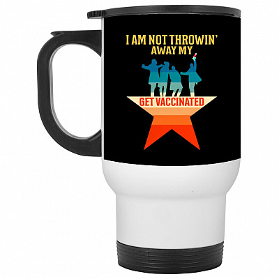 14 oz. White Travel Mug