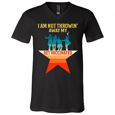 Throwin away vneck, Black, V-Neck T-Shirt