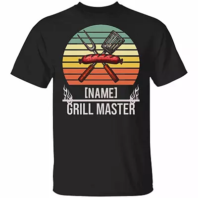 Personalized Grill 1, Black, Unisex T-Shirt