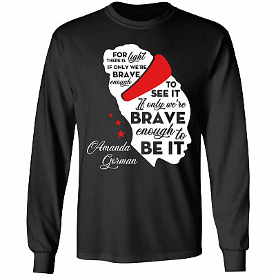 Amanda Gorman Hoodie, Black, Long Sleeve