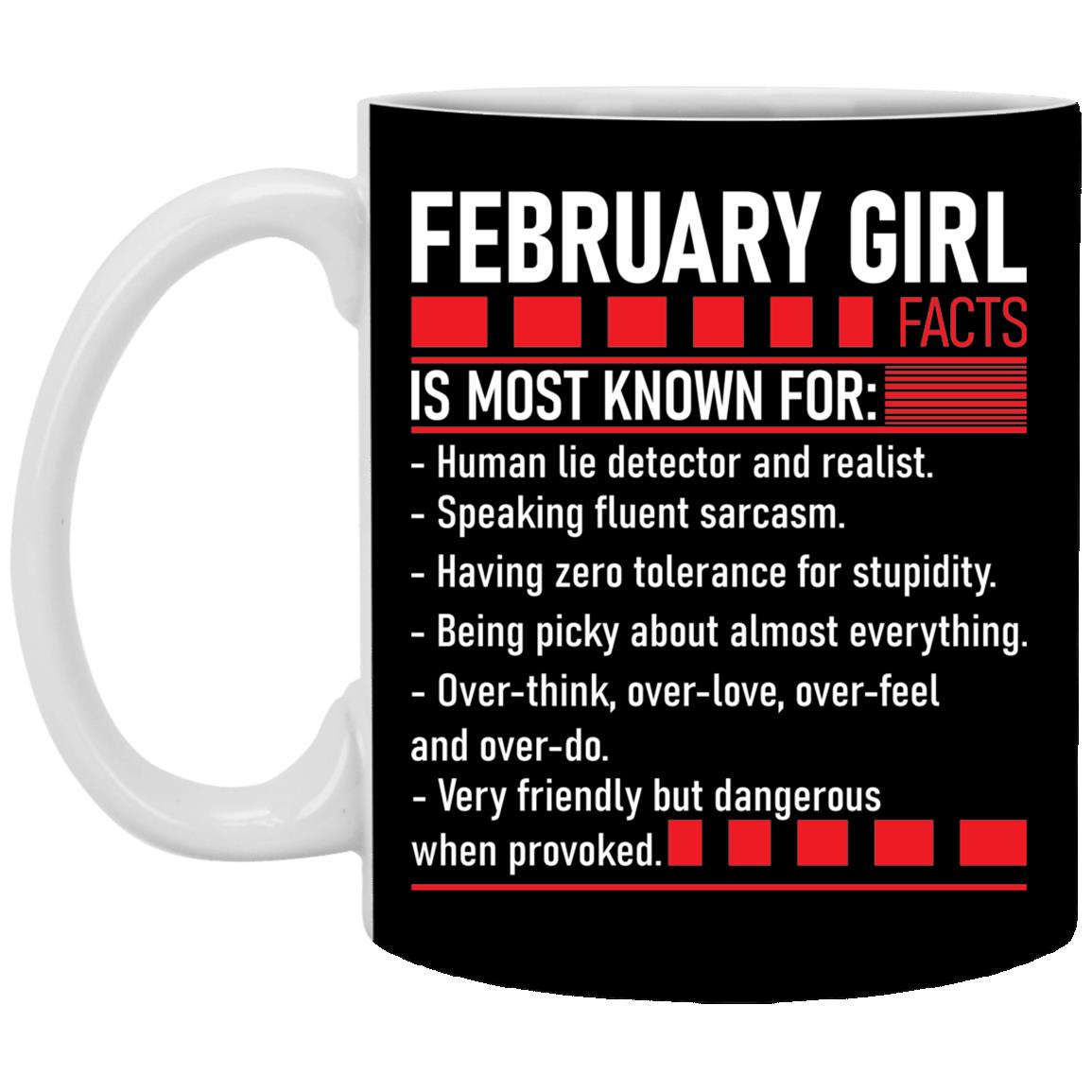 Feb mug, Black, 11 oz. White Mug