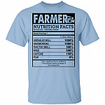 Farmer Nutrition Facts T-Shirt, Light Blue, Unisex T-Shirt
