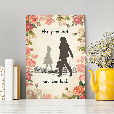 Alternative view of The First But Not The Last Kamala Harris Gallery Wrapped Framed Canvas Prints - Unframed Poster - Home Decor