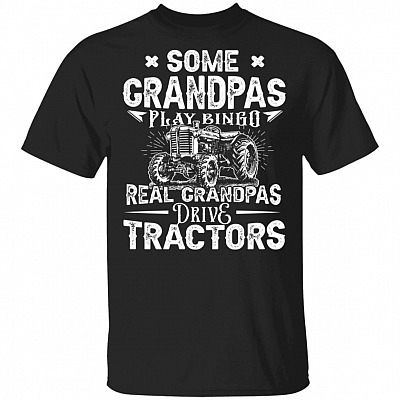 Some Grandpas Play Bingo Real, Black, Unisex T-Shirt
