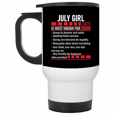 14 oz. White Travel Mug