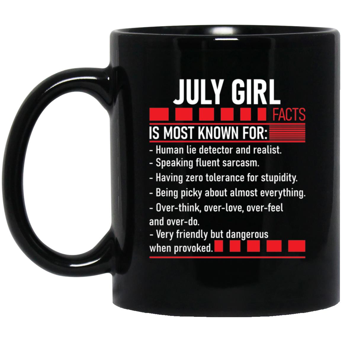 July girl, Black, 11 oz. Black Mug