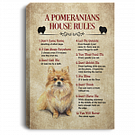 A Pomeranian House Rule Framed Canvas - Unframed Poster - Funny Pomeranian Home Decor, White, 0.75'' Framed Canvas A Pomeranian House Rule Framed Canvas - Unframed Poster - Funny Pomeranian Home Decor, White, 0.75'' Framed Canvas