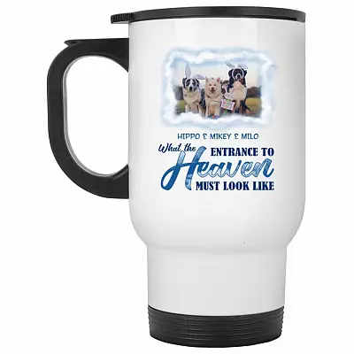 14 oz. White Travel Mug