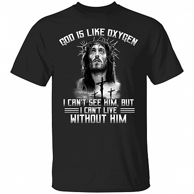 God is like Oxigen Shirt, Black, Unisex T-Shirt