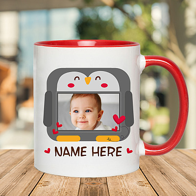 Alternative view of Custom Photo Baby Mom Dad Gift Accent Mug