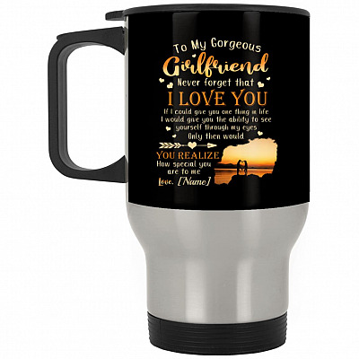 14 oz. Silver Travel Mug