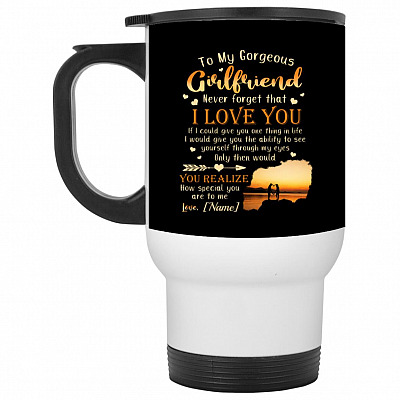 14 oz. White Travel Mug