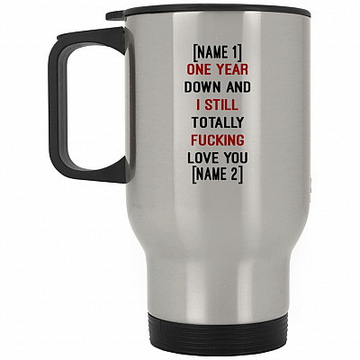 14 oz. Silver Travel Mug